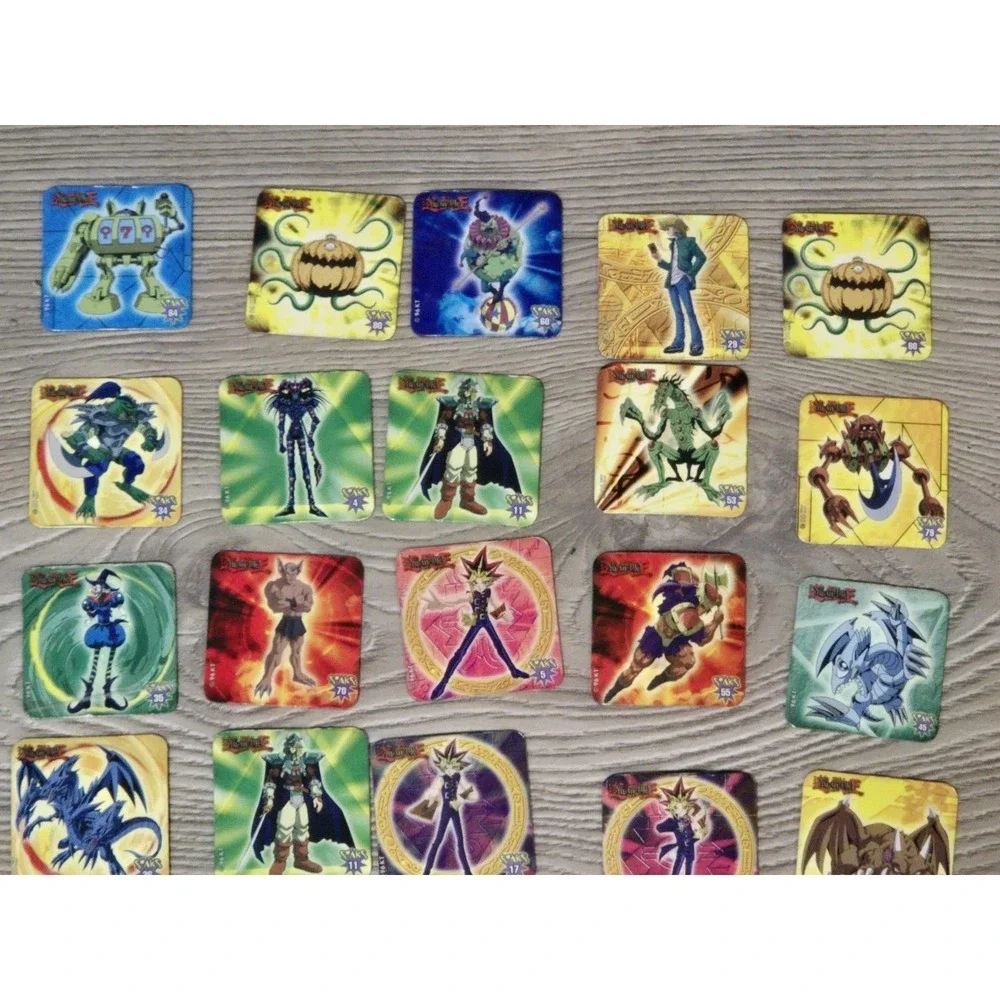 Yugioh 1996 Panini‎ STAKS Magnets Bundle Of 28 STAKS - 3 Holo RARE Lot